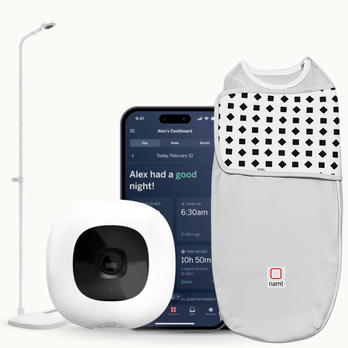 Nanit Pro Camera + Floor Stand + Swaddle