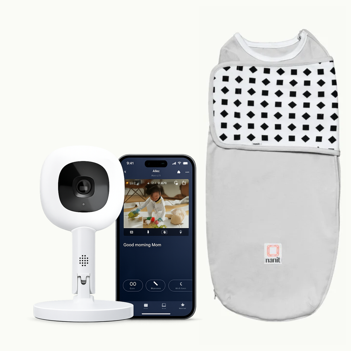 Nanit Pro Camera + Flex Stand + Swaddle