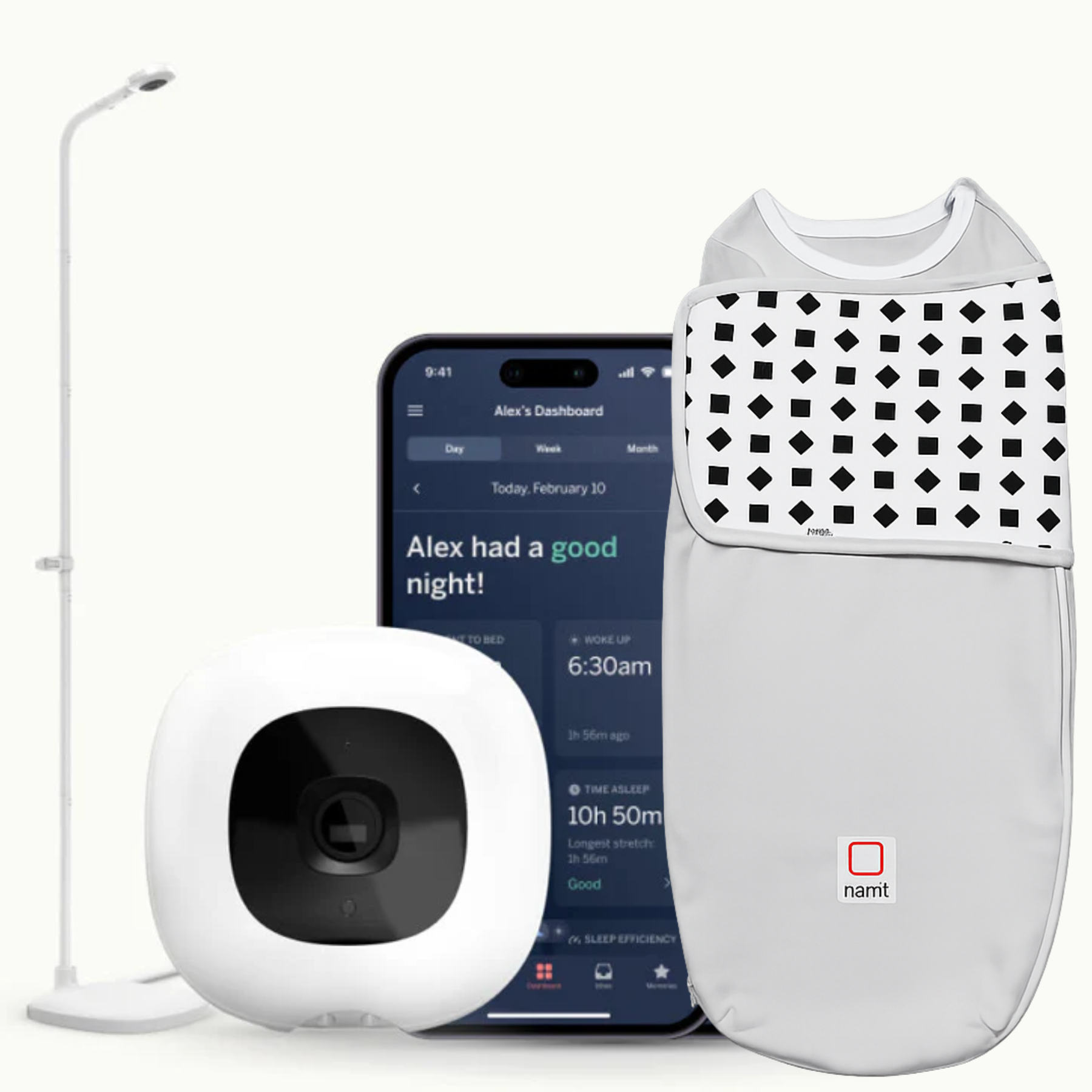 Nanit Pro Camera + Floor Stand + Swaddle